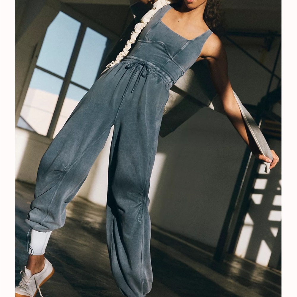 NWT Free People Midnight Navy Inbound Onesie Jumpsuit